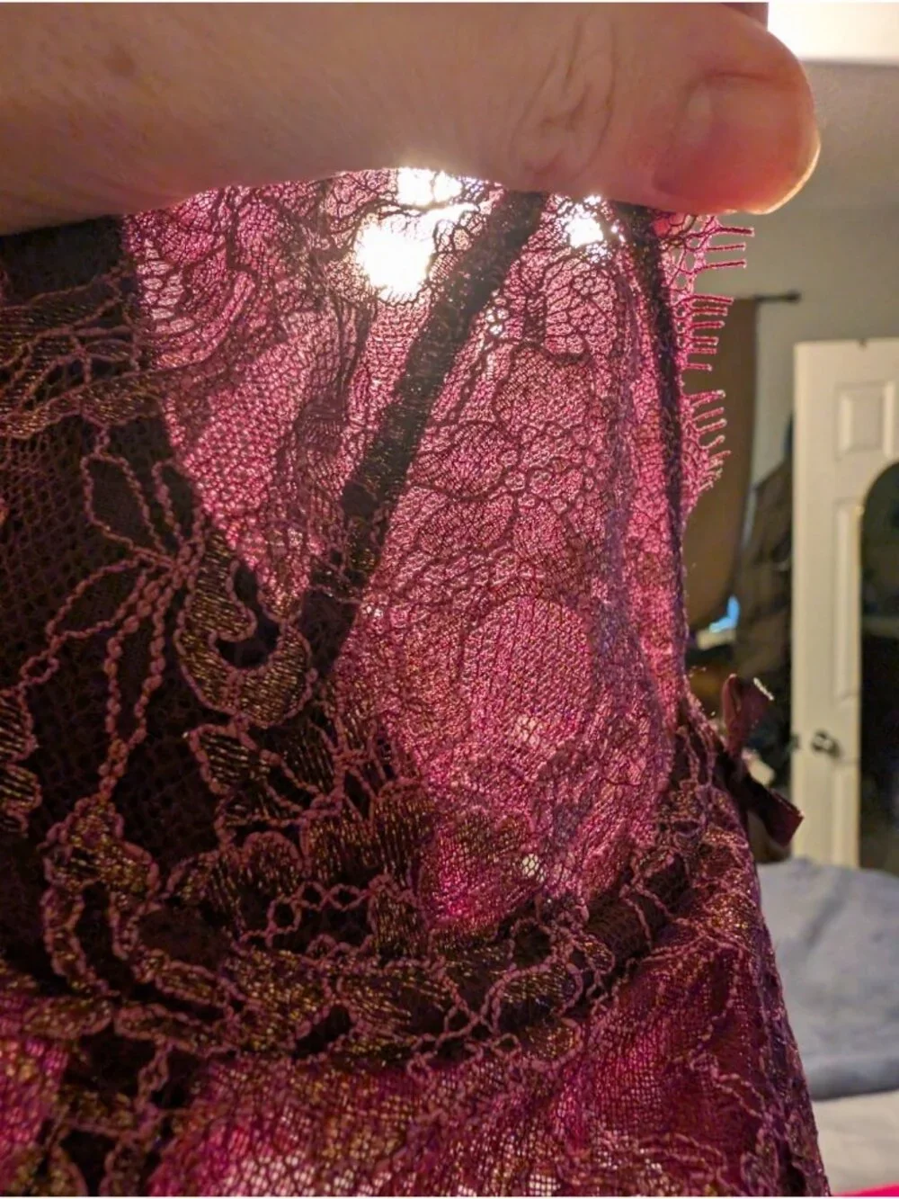 Victorias Secret Womens 36B Plum Lace Dream Angels Push Up Unlined Bra 357833